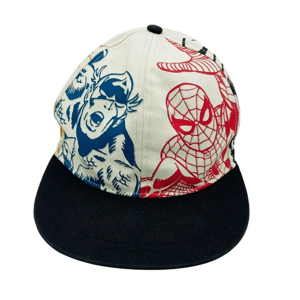 Marvel Legend Disney Parks Hulk Spider-Man Snapback Cap Adjustable Youth Hat